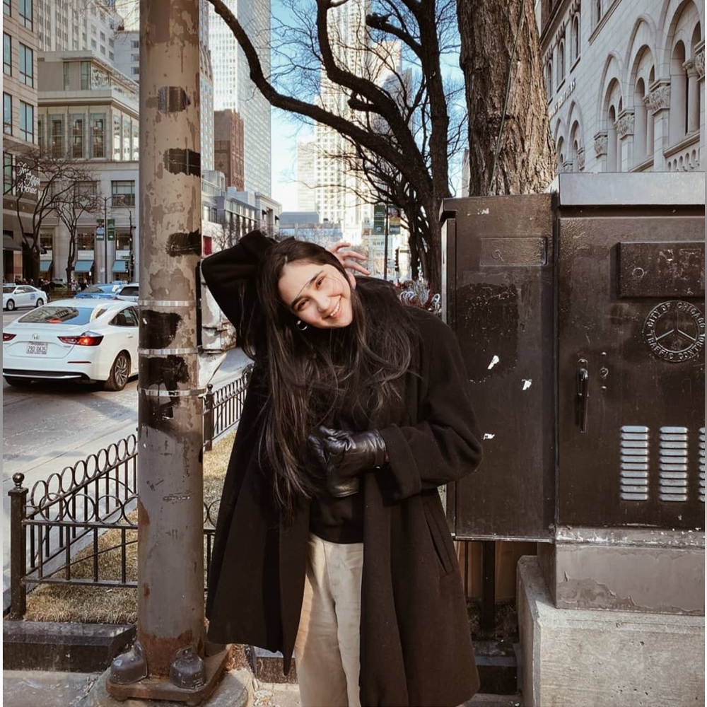 Ashley Scott vintage XL/14 black wool coat